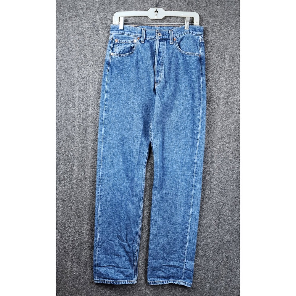 Levi's 501xx Jeans Mens 32x34 Blue Medium Wash Button Fly Straight Leg Denim